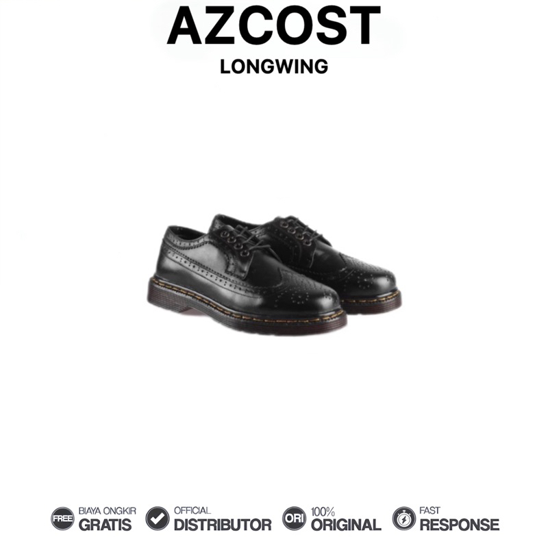 Azcost Longwing Sepatu Pria Oxford Kulit Formal Kerja Casual Harian Fashion Original 100%