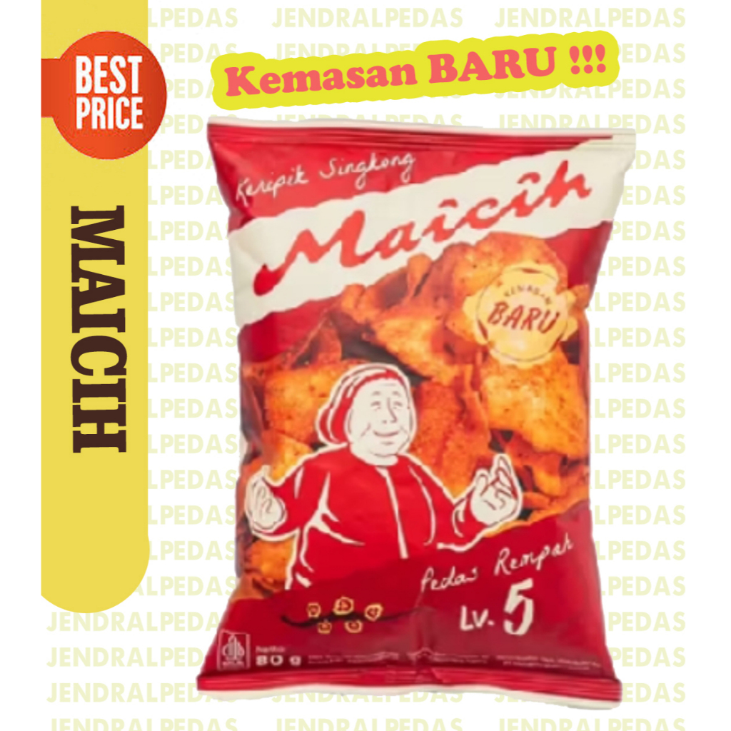 

[FREE BUBBLE WRAP] Keripik Maicih logo hadap Depan (KEMASAN BARU !!)