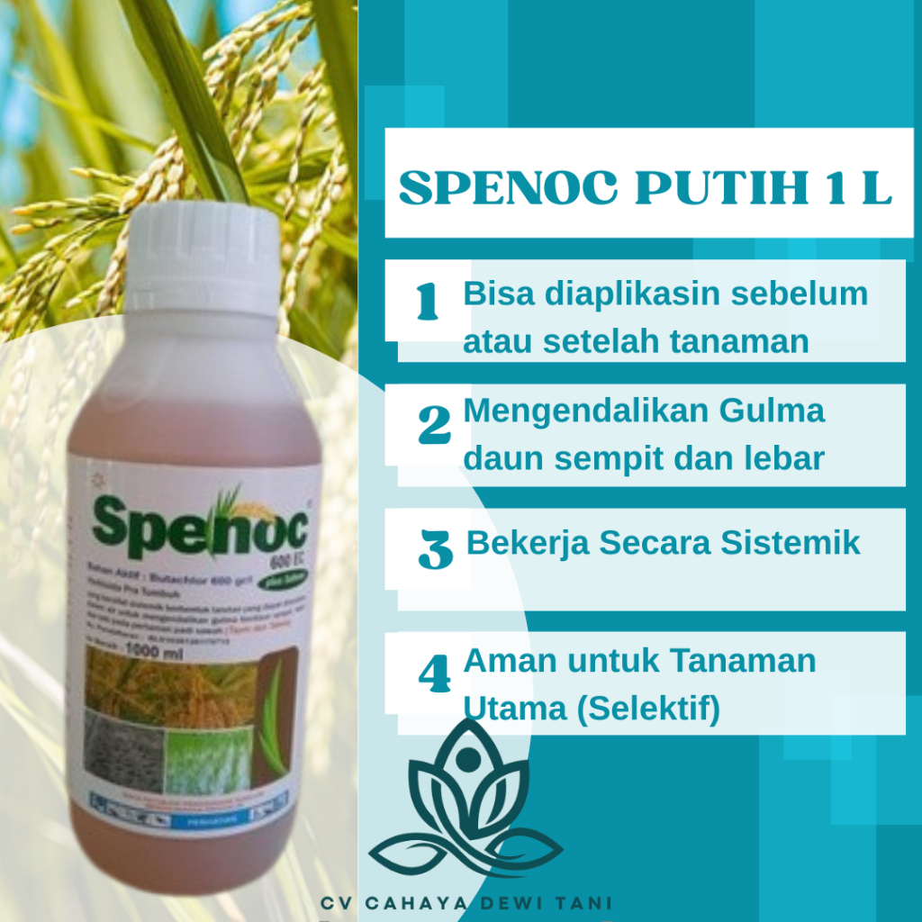 Herbisida SPENOC 600 EC Racun Pembeku Biji Gulma Rumput Tanama Padi