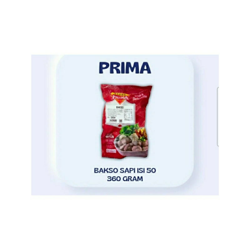 

Prima Bakso Sapi Kecil 360g (50 pcs)