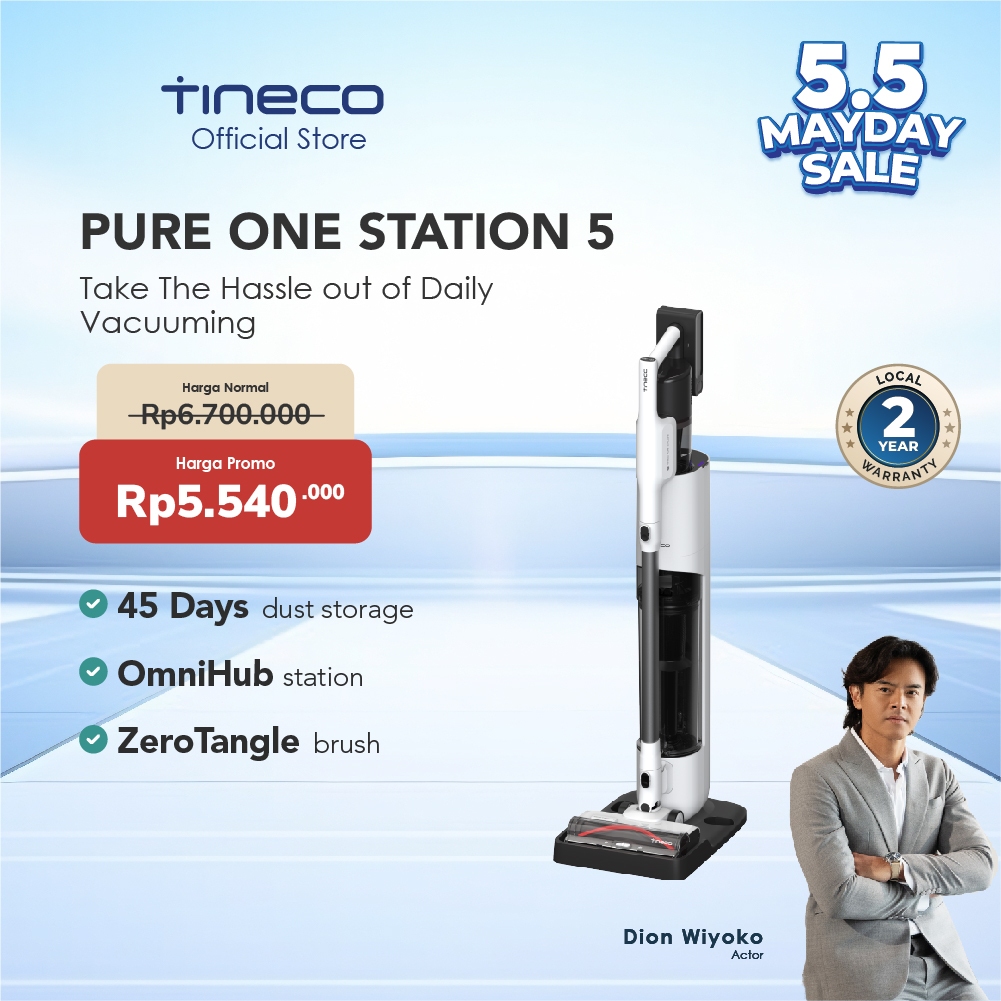 Tineco Pure One Station 5 Cordless Smart Vacuum Stick Handheld Vacuum