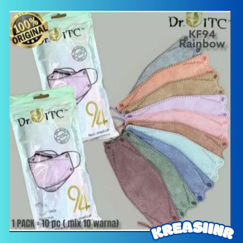 Masker kf94 dr.itc isi 10 pcs Mix Warna Warni