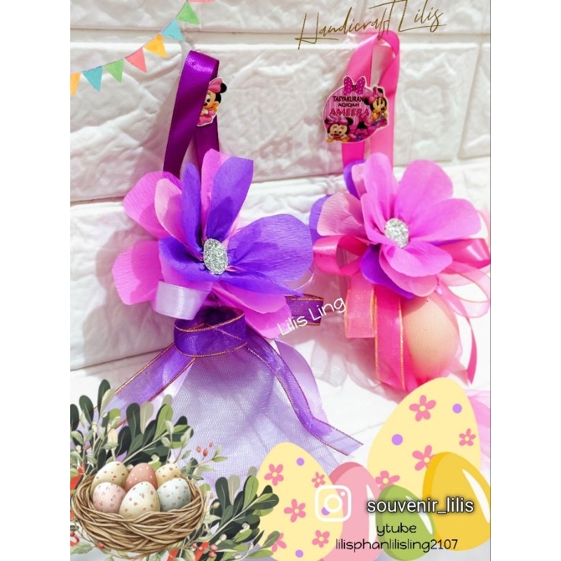 souvenir tempat telur sarung telur bunga telur aqiqah tasyakuran aqiqah