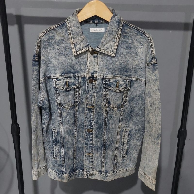 JAK3T TRUCKER JEANS WASHED BROWNY