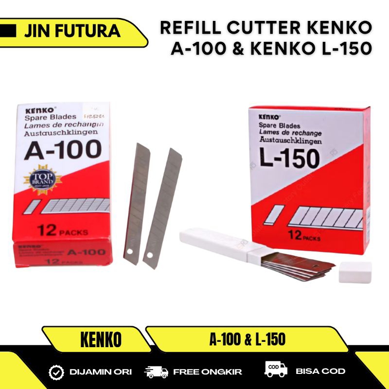 

Kenko - Refill Isi Cutter Kecil A-100 Cutter Besar L-150