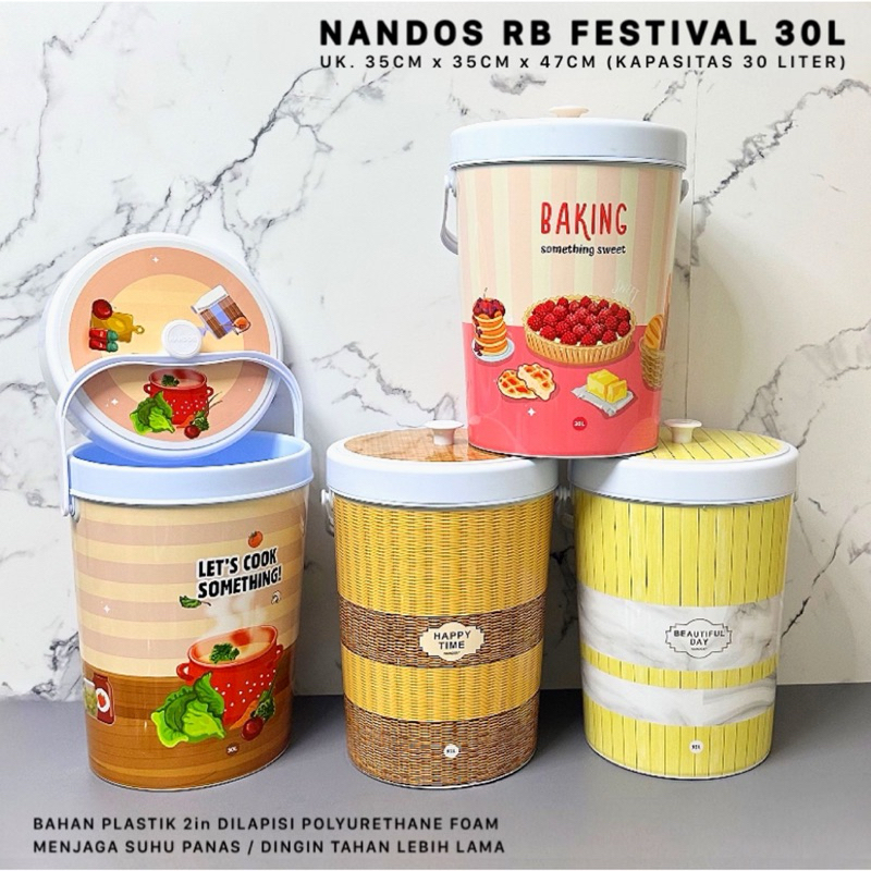 TERMOS NASI DAN ES KAPASITAS BESAR 30 LITER / NANDOS RB FESTIVAL 30L