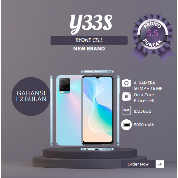 VIVO Y33S RAM 8/256GB FULLSET GARANSI 12 BULAN