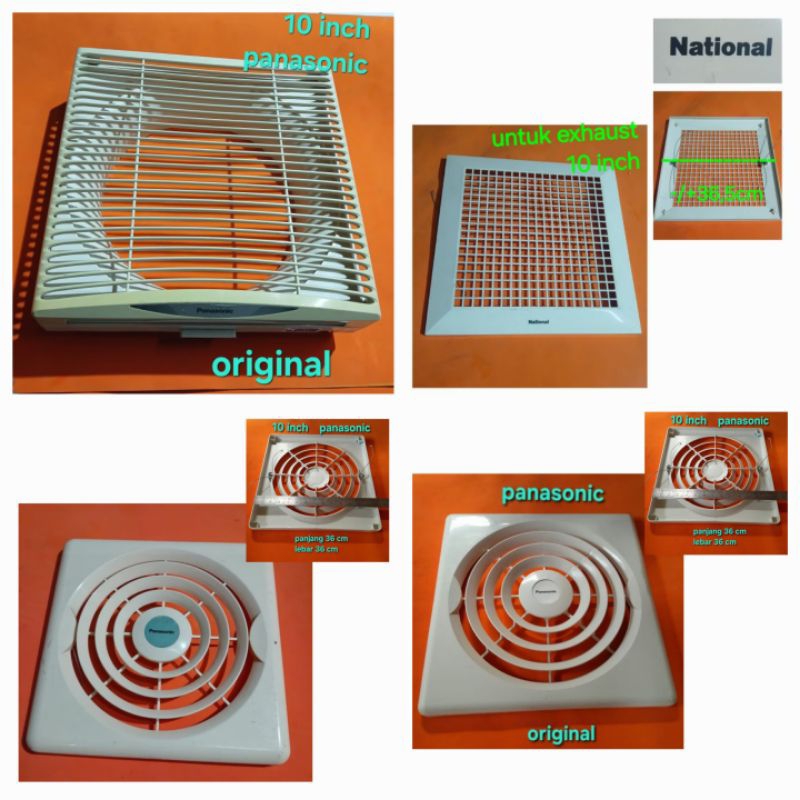 TUTUP/COVER DEPAN EXHAUST FAN  PANASONIC,KDK,NATIONAL . original