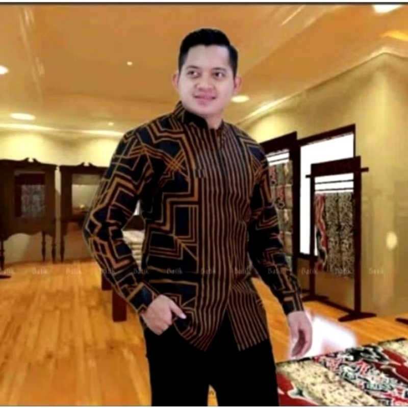 koko batik dewasa pria baju panjang pria