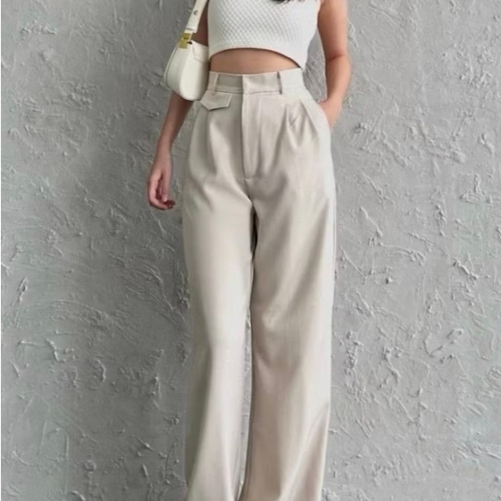 Celana Oro Pants>kulot bahan knit>celana viral>celana terbaru 2026>celana kulot>celana kerja>Celana 