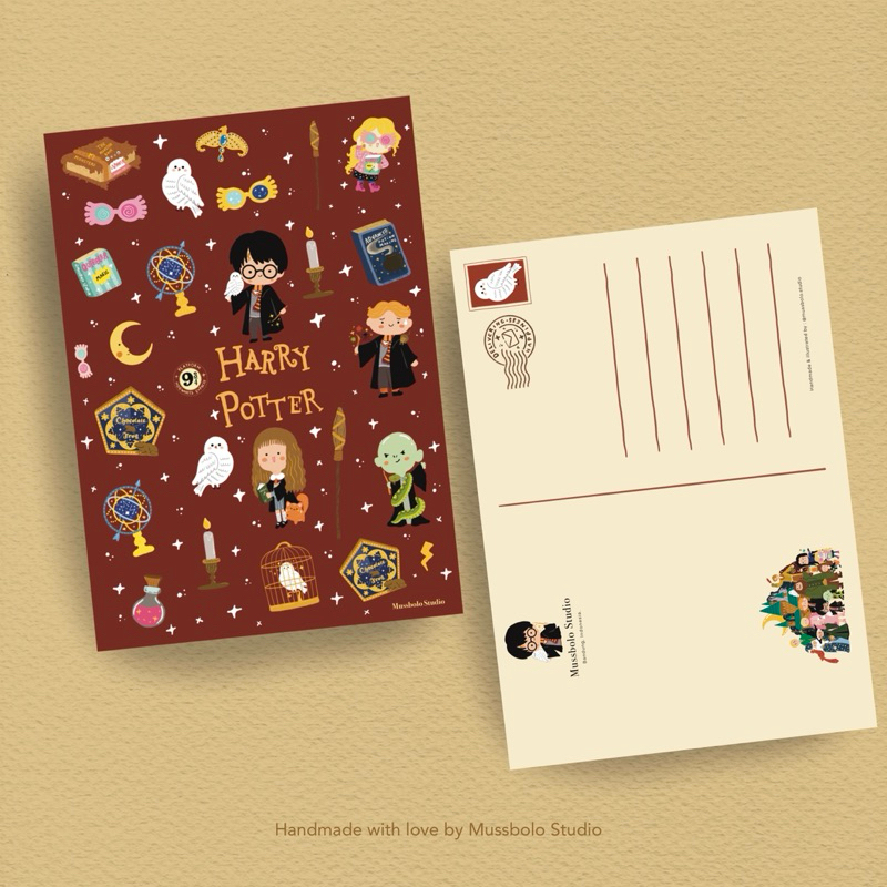 

Harry Potter Postcard 2 sisi | Luna Lovegood Postcard | Kartu pos Harry Potter Hogwarts Potterhead