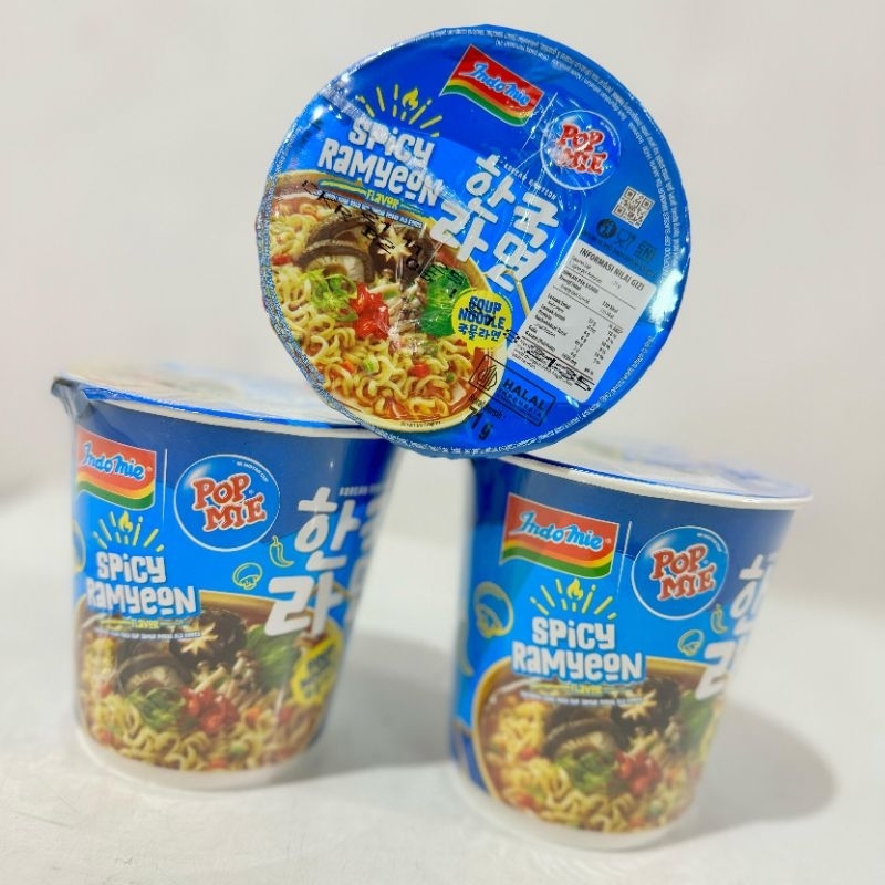 

Pop mie mi instan spicy ramyeon