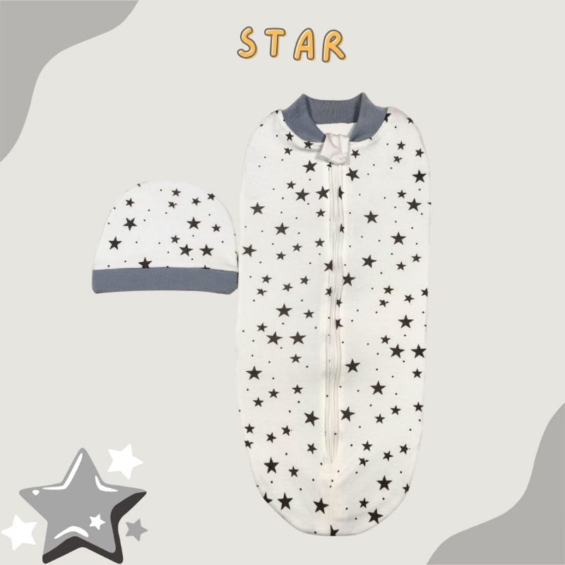 bedong instan set topi/bedong topi/bedong instan bayi newborn