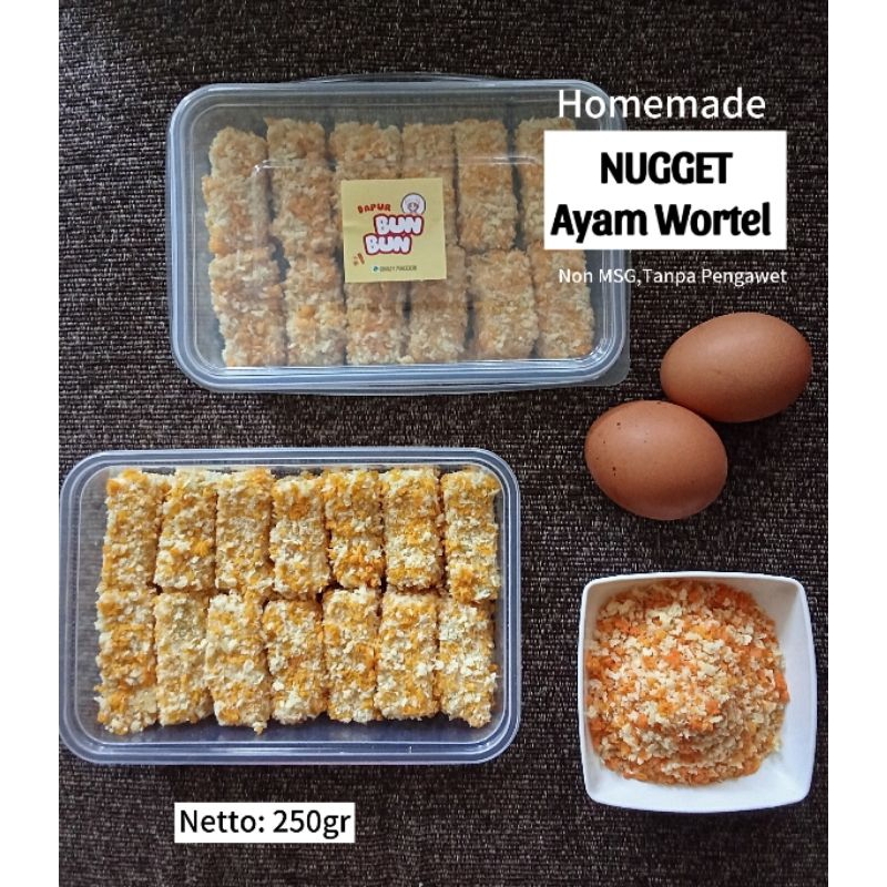 

Nugget Ayam Wortel,Non MSG,Tanpa Pengawet ,Nugget Homemade,Nugget Sehat 100% Halal