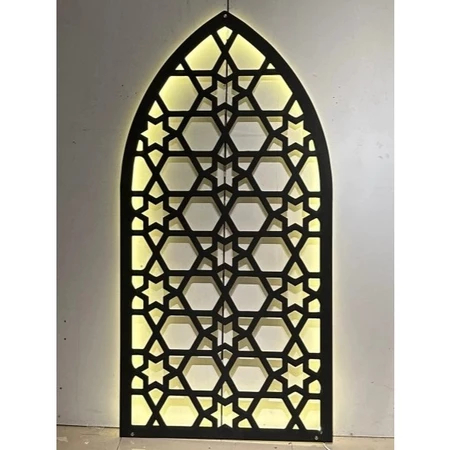 Hiasan Dinding Mihrab Mushola Rumah | FREE LED | Mekah | A11