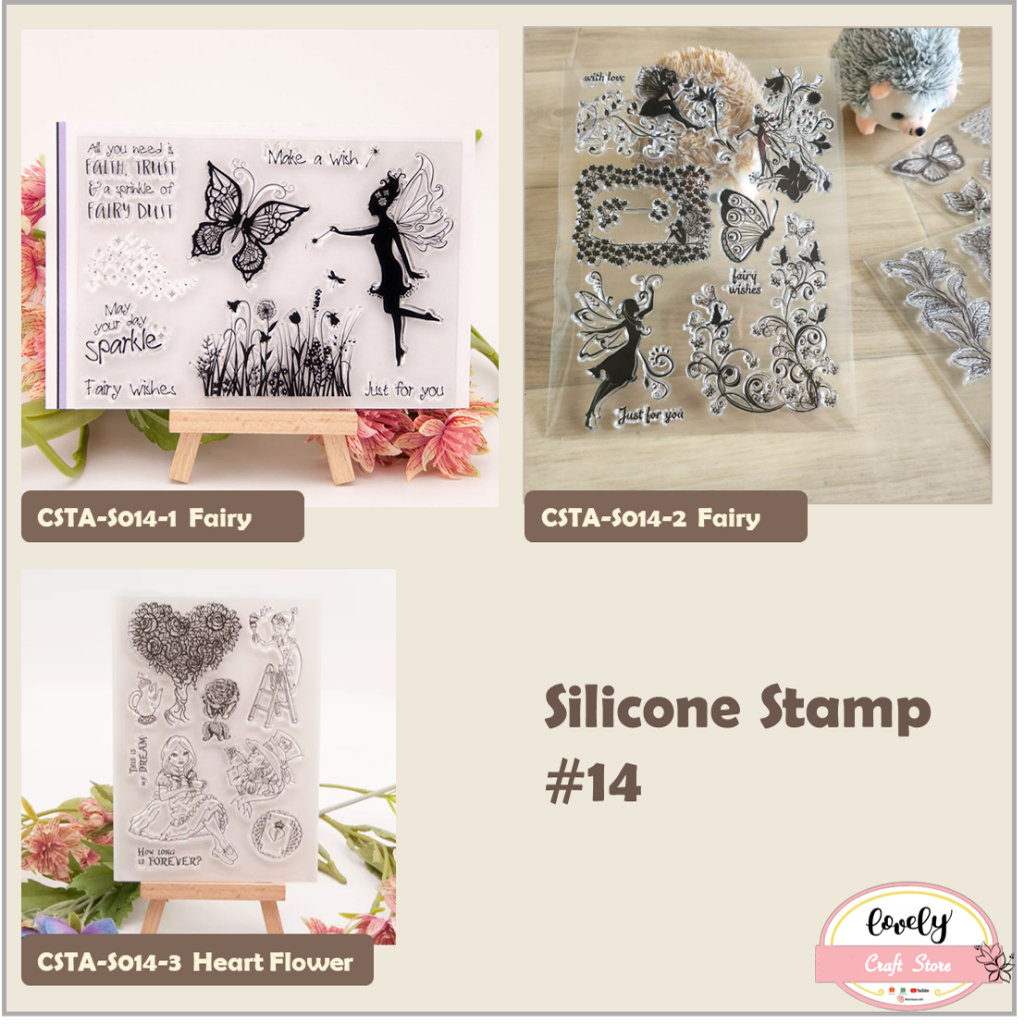 

LovelyCraftStore | S 14 Transparent Silicone Rubber Clear Stamp ~ Stempel Silikon Transparan untuk journal, cards, art craft, scrapbook, decoration, art deco, bujo
