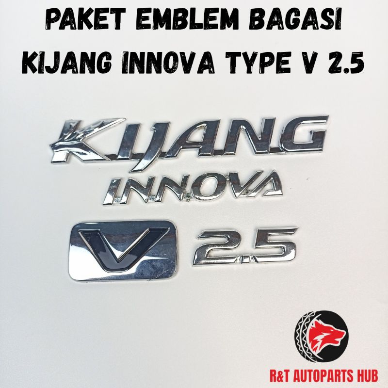 Paket Emblem Bagasi Kijang Innova (2005-2015) Type V 2.5