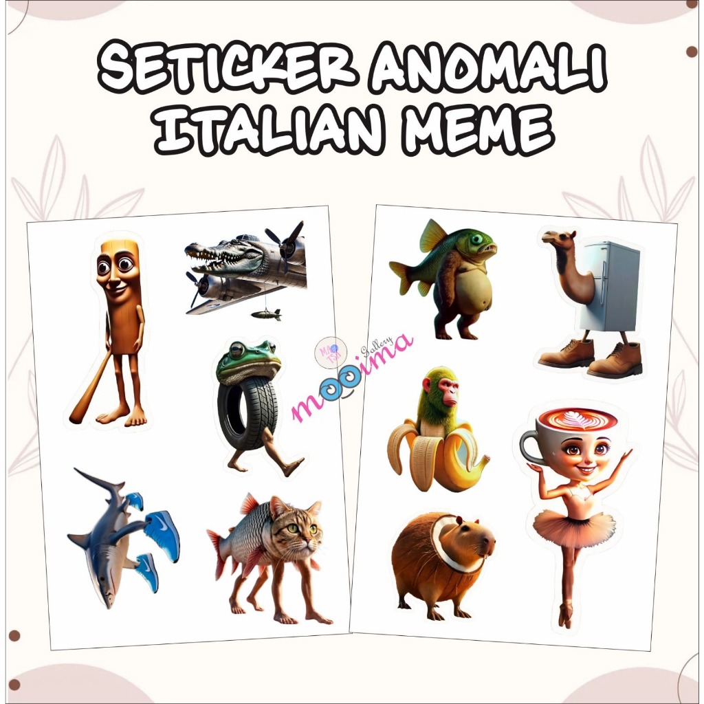 

sticker tung tung sahur / stiker anomali italian viral