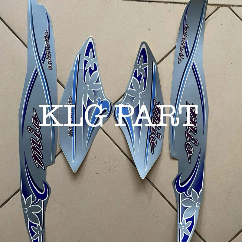 Striping Grafik Mio Sporty 2005 Motif Bunga Biru Telur Telor Asin Merah Biru Original Lostpack