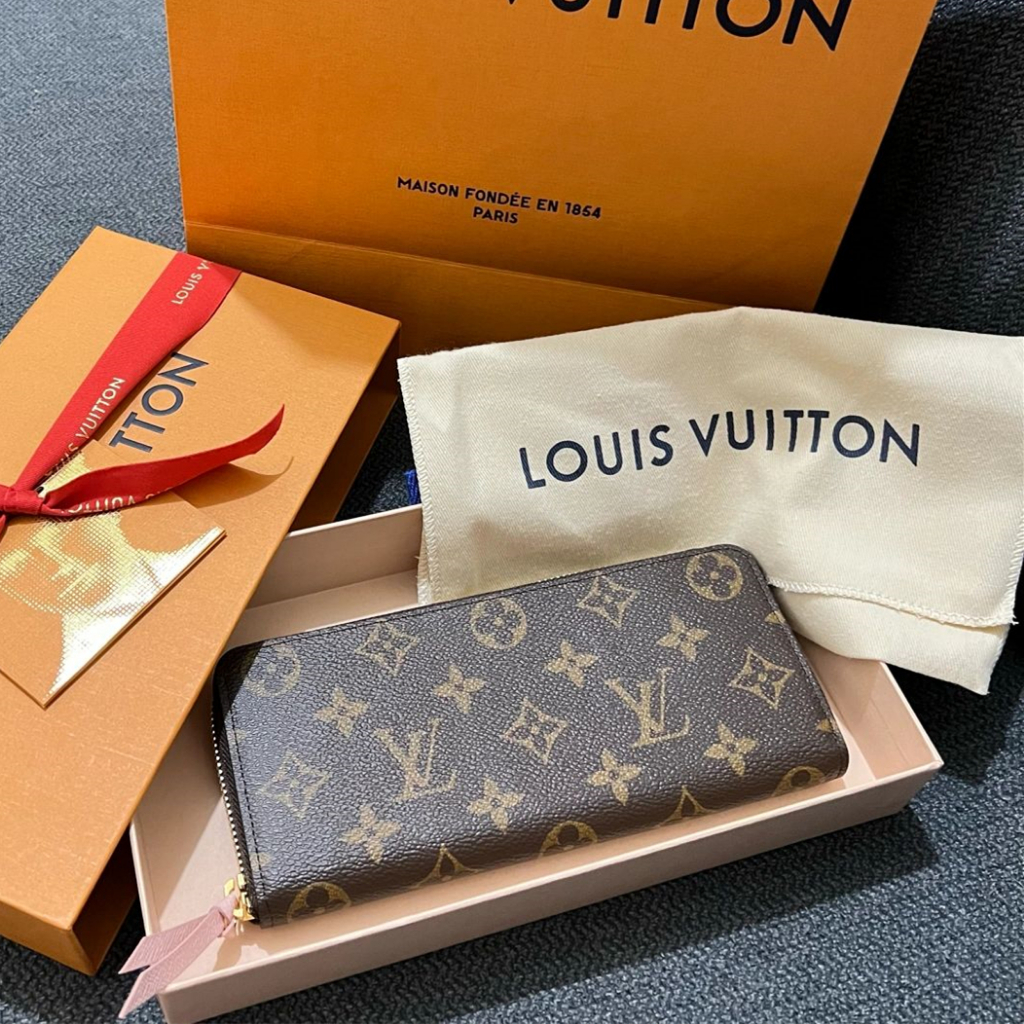 ［ Produk asli Perancis］ M61298 LV Clémence Wallet,Dompet panjang ritsleting,dompet wanita