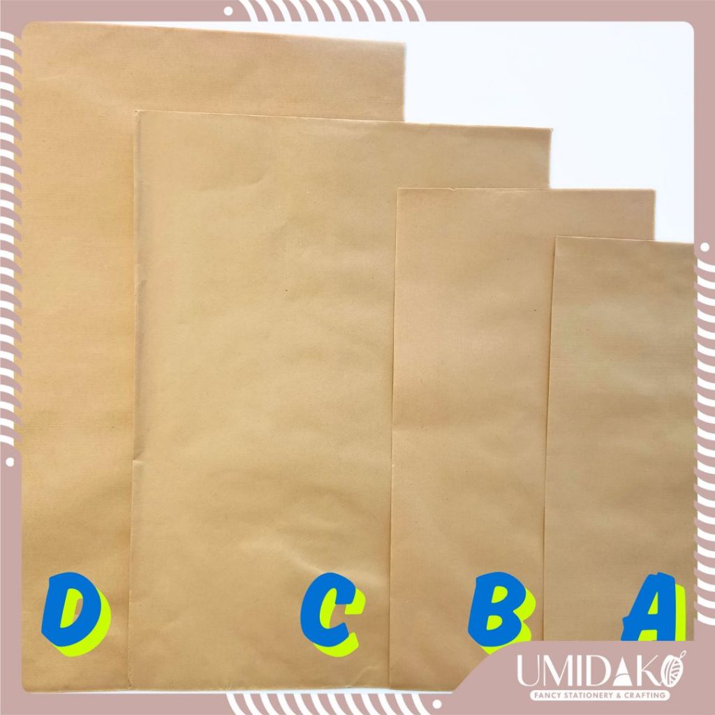 

[UMIDAKO] AMPLOP COKLAT J-PLUS A, B , C ,D, E / MAP COKLAT POLOS / SEAL NON SEAL / J-PLUS