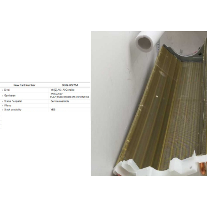 EVAPORATOR AC SAMSUNG AR12TGHQASIN ORIGINAL DB82-05275A