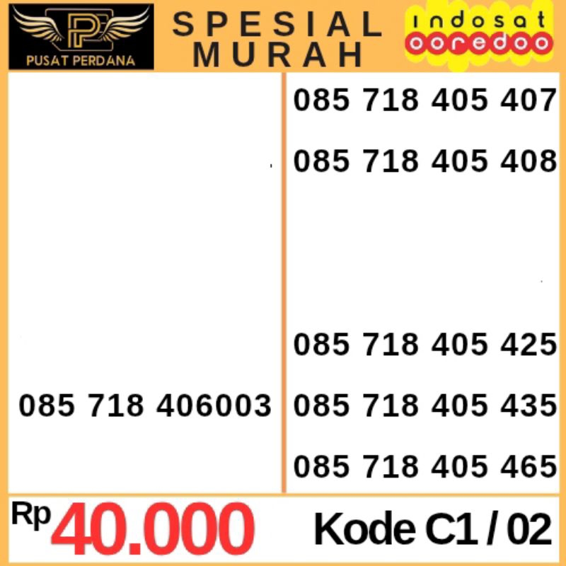 Nomor Cantik / Nomer Cantik Kartu Perdana Indosat Ooredoo