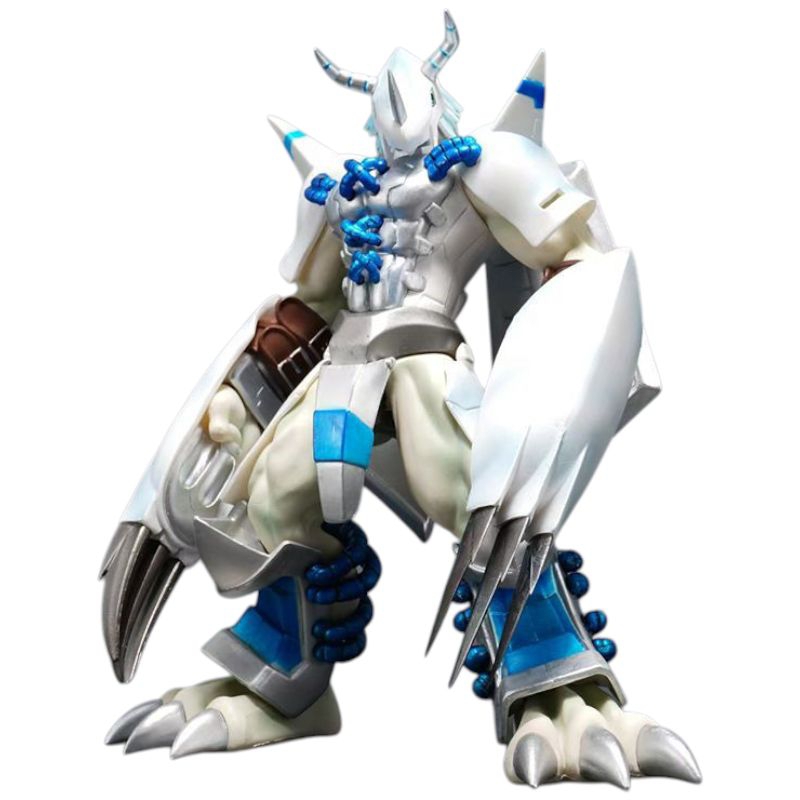 Action Figure Digimon Omegamon Greymon Putih Biru Terbaru Tinggi 20CM Mainan Anak