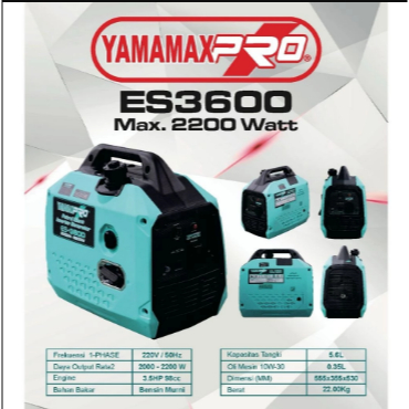 YAMAMAX PRO Genset Silent Inverter ES3600 2200Watt