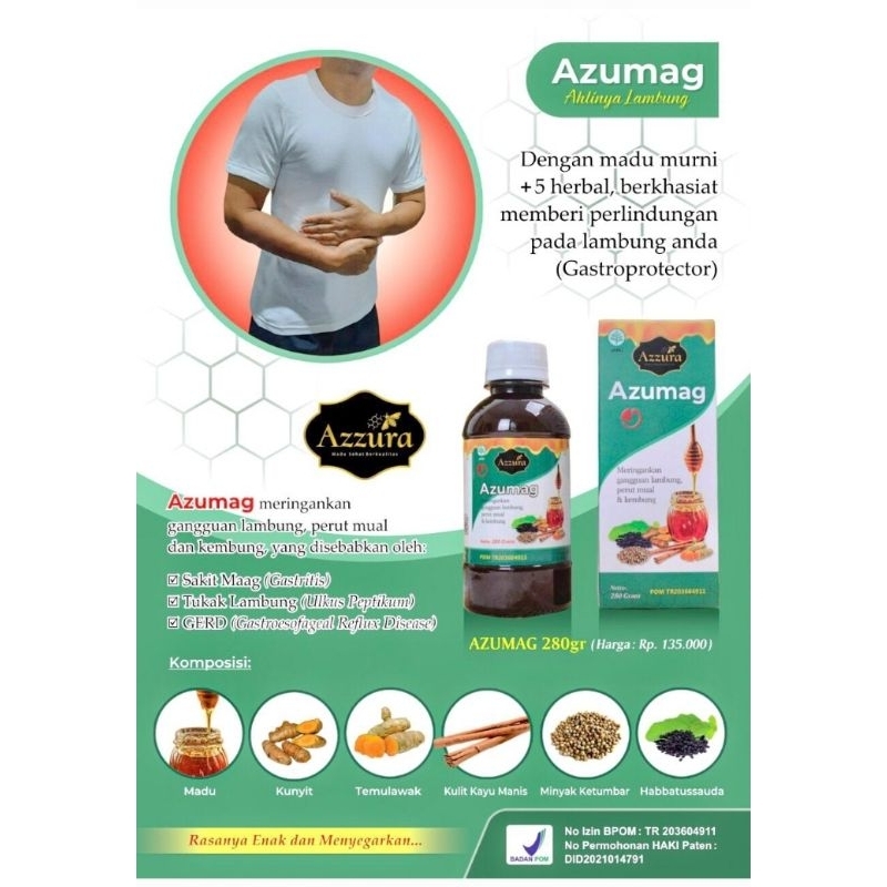 

madu azzumag azzura untuk masalah lambung 280 gr