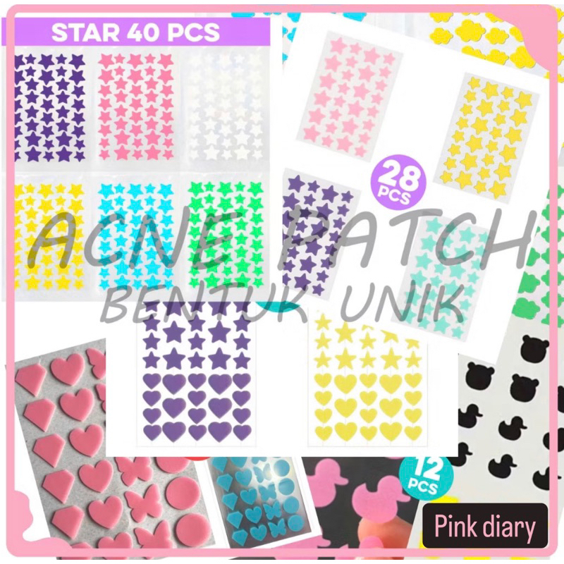 [PREMIUM] Acne Patch Stiker Jerawat Colorful Hydrocolloid Acne Pimple Patch Acne Patch Karakter 36 p