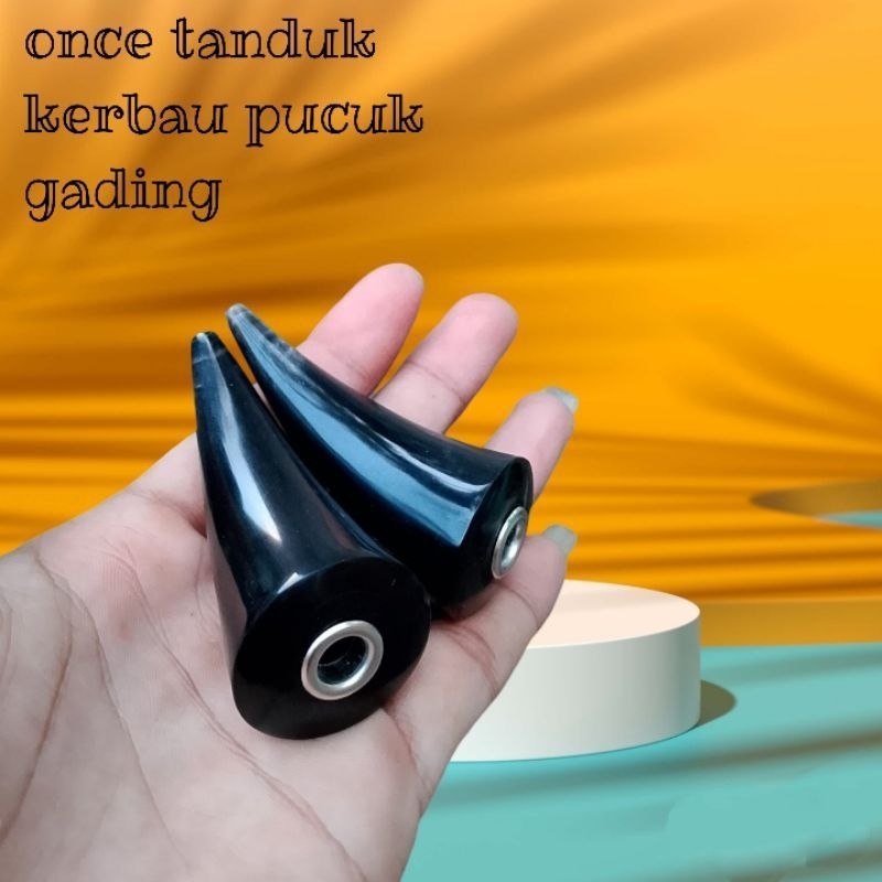 once pipa tanduk tanduk kerbau pucuk gading panjang 7-8cm