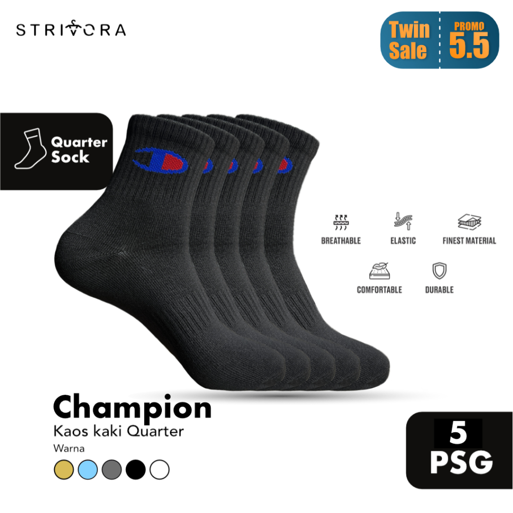 Champion logo Sock/ Sock Champion / Kaos kaki Champion Original / Champion Sock Original indonesia 1