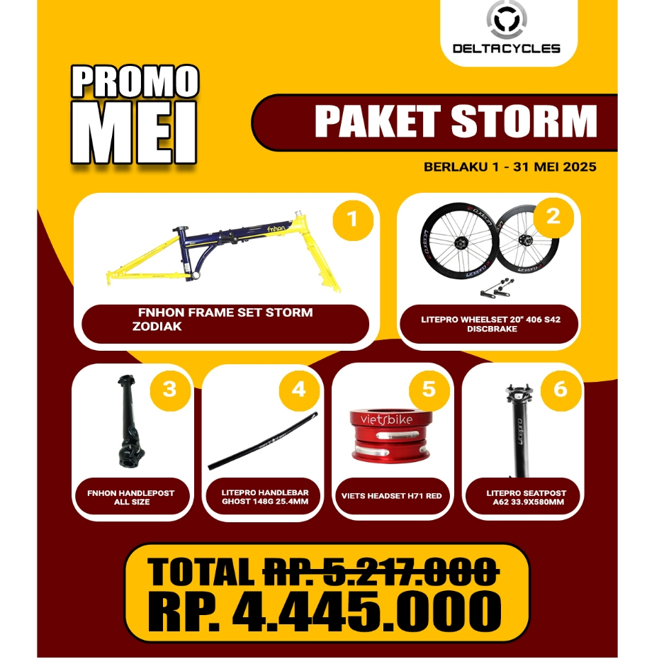 PAKET PROMO FNHON FRAME SET STORM DISC ZODIAK