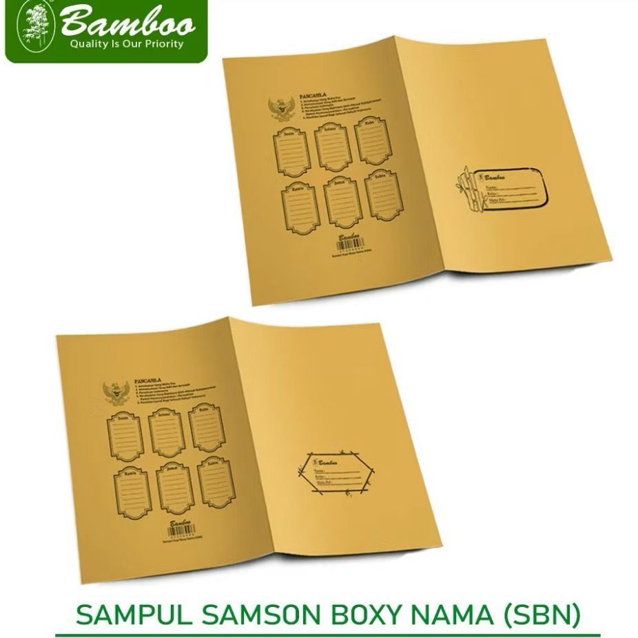 

Bamboo Sampul Buku Tulis Samson Uk Boxy Nama ( 20 Lembar )