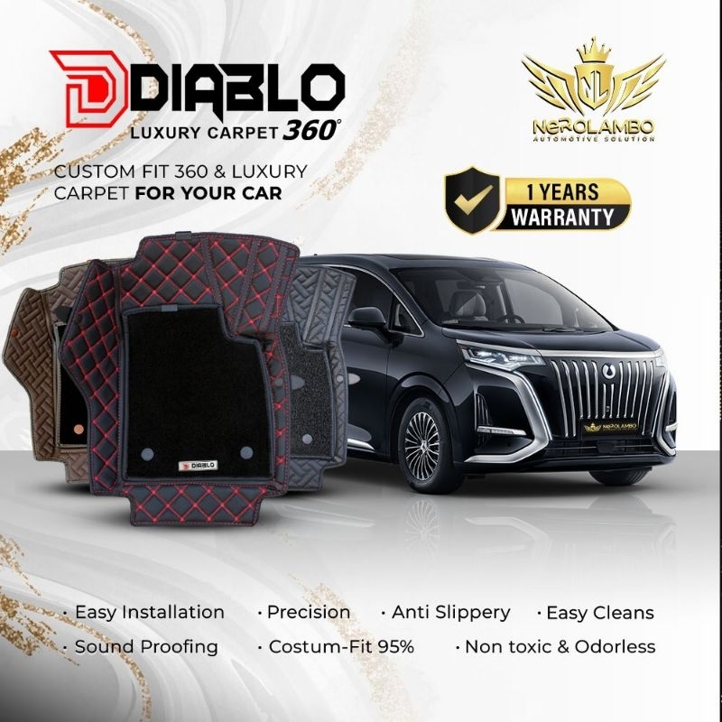 Karpet DIABLO 7D Full Bagasi ~ Rush/  Terios
