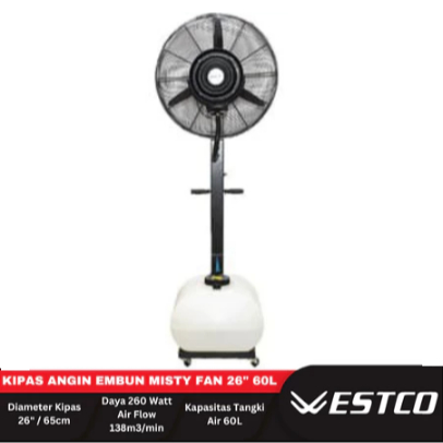 WESTCO Mist Fan Spray 26 Inch Water Tank 60L/ Kipas Angin Embun 26 Inch