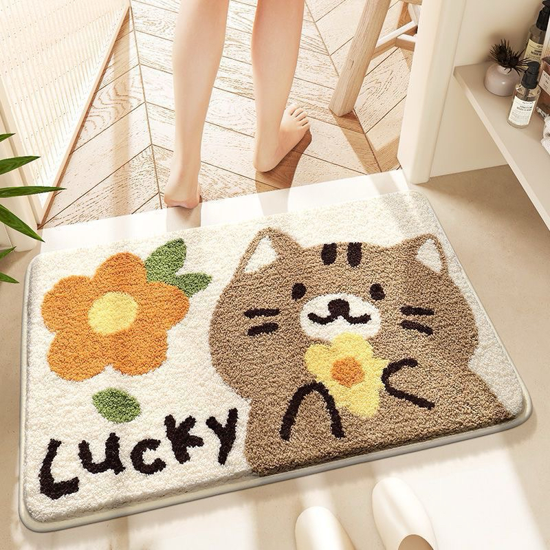 Keset Kaki Premium aesthetic doormat kamar anak dewasa alas lap kaki ruang tamu bulu tebal karakter 
