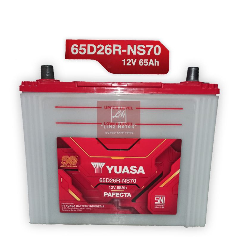 Car Battery-Aki Mobil Yuasa Pafecta 65D26R NS70 12V 65Ah