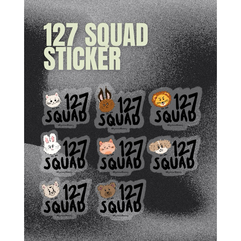 

127 Squad Glitter Sticker