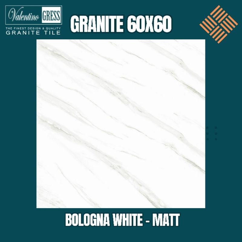 GRANITE 60X60 BOLOGNA WHITE | MATT | VALENTINO GRESS