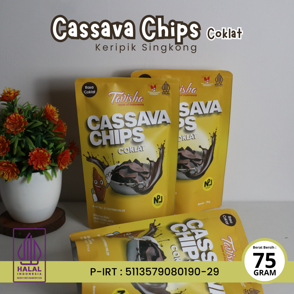 

Keripik singkong coklat lumer isi 75 gram