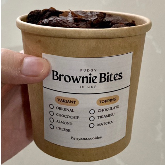 

Brownie Bites in Cup (Topping Original) 12oz