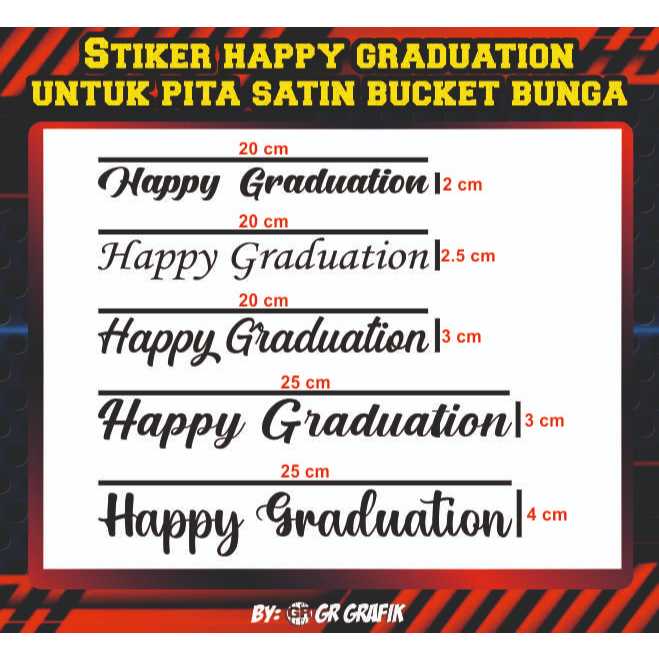 

STIKER PITA SATIN BUCKET BUNGA / STIKER GRADUATION PITA