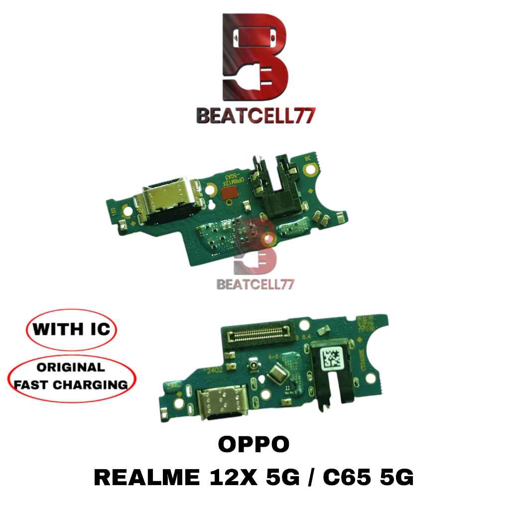 Konektor Charger Realme 12x 5G / C65 5G Papan Pcb