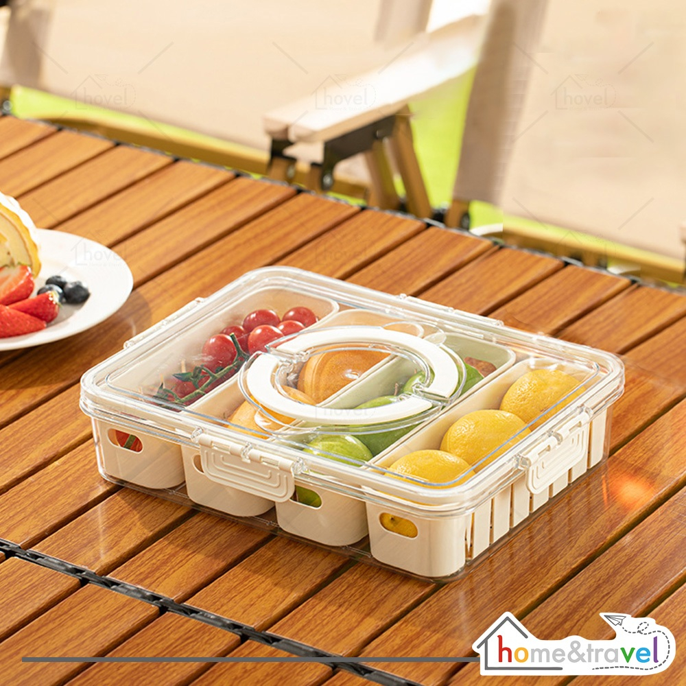 HOVELSHOP Food Container Box Wadah Penyimpanan Makanan Buah Sayur Snack Kulkas Anti Tumpah