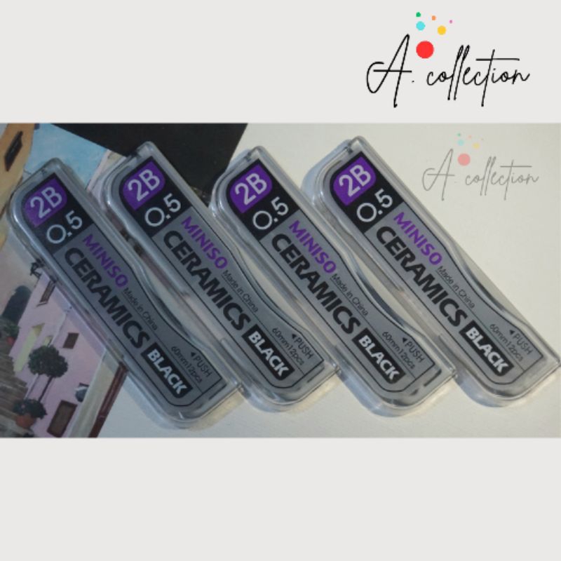 

Isi Pensil Mekanik 2B/0.5mm/12pcs/Miniso/Pencil Refill - A. Collection