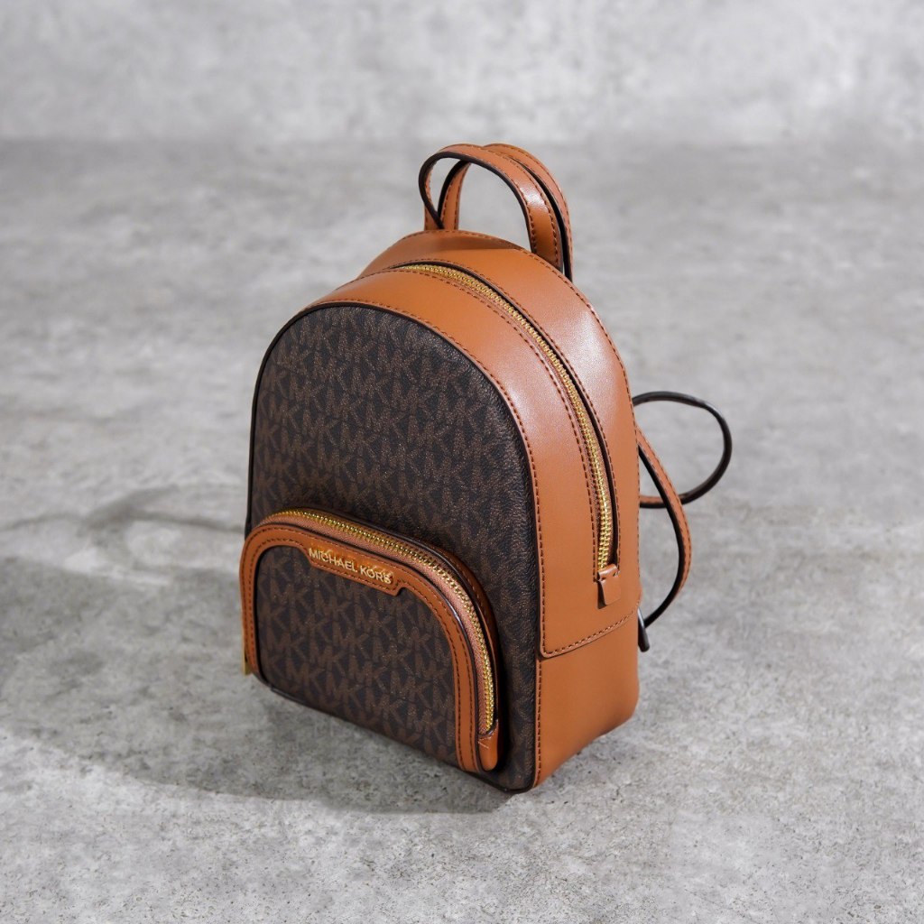 Tas MK MK MONOGRAM BROWN CAMEL MINI BACKPACK 100% ORIGINAL