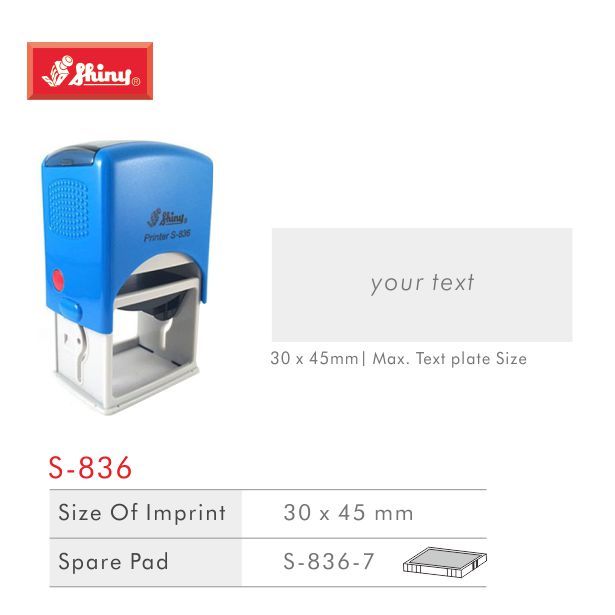 

Stempel Shiny S-836 Custom Huruf/otomatis self ink