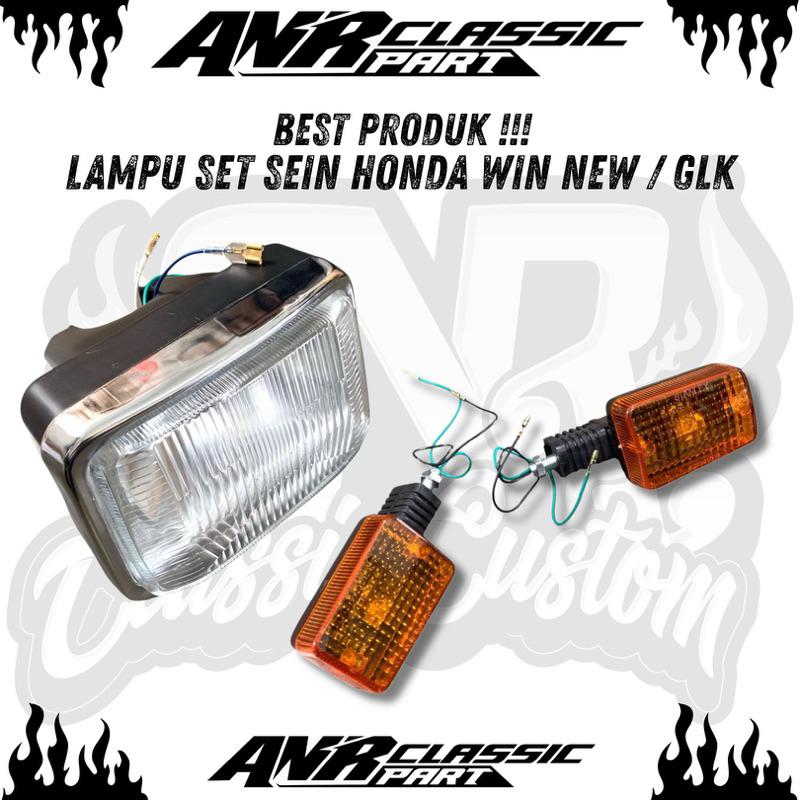 LAMPU DEPAN HONDA WIN NEW SET LAMPU SEIN LAMPU WIN NEW SET SEIN REFLEKTOR DEPAN HONDA WIN NEW TAHUN 